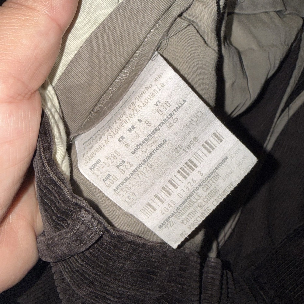 Hugo Boss Brown Cotton Cashmere Corduroy Pants Men's Size 36 - Picture 5 of 7